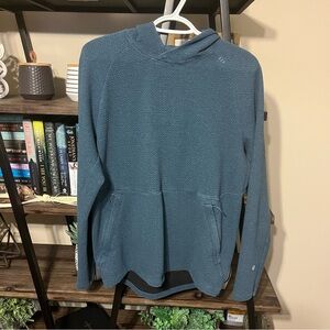 Lululemon At Ease Hoodie Heathered Iron Blue Size M